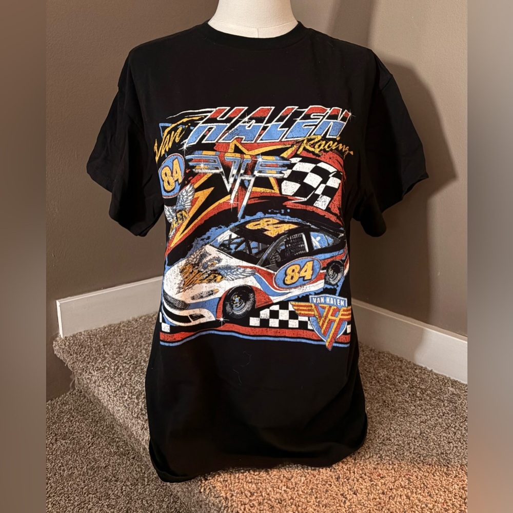 Van Halen racing-inspired graphic tee Black Size Medium - Picture 2 of 7